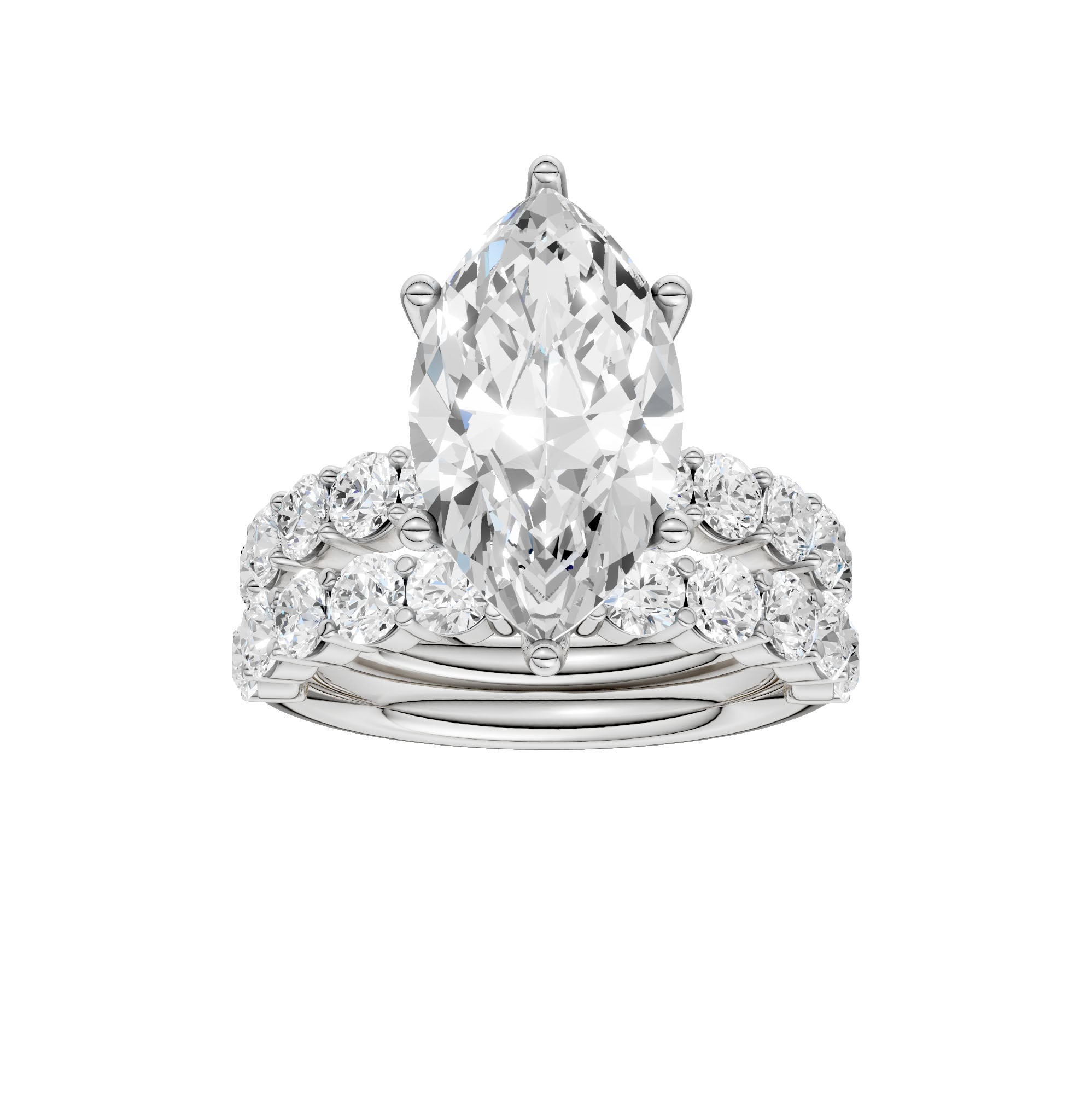 14K 6.00CT Certified Lab Grown Diamond Bridal Set