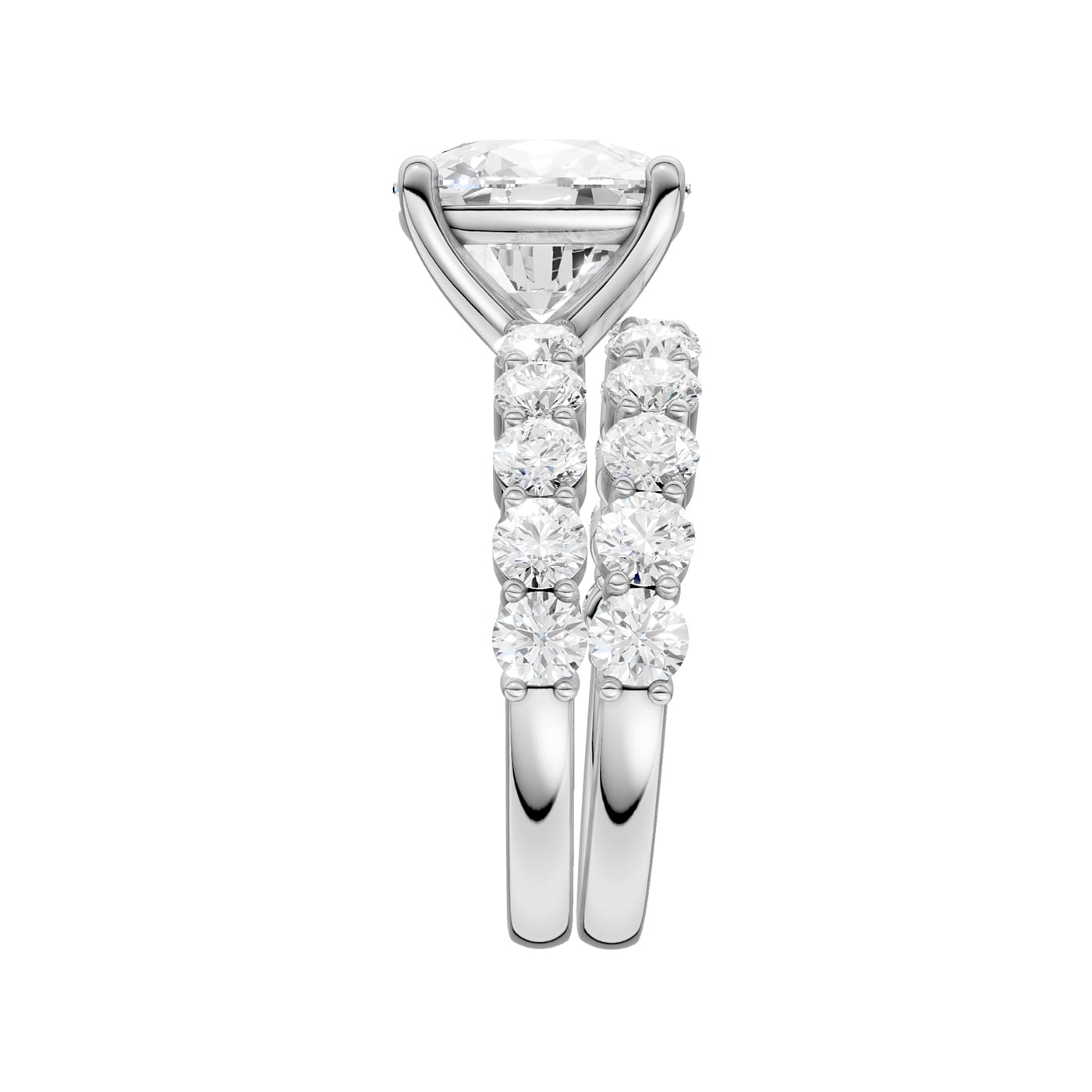 14K 4.00CT Certified Lab Grown Diamond Bridal Set