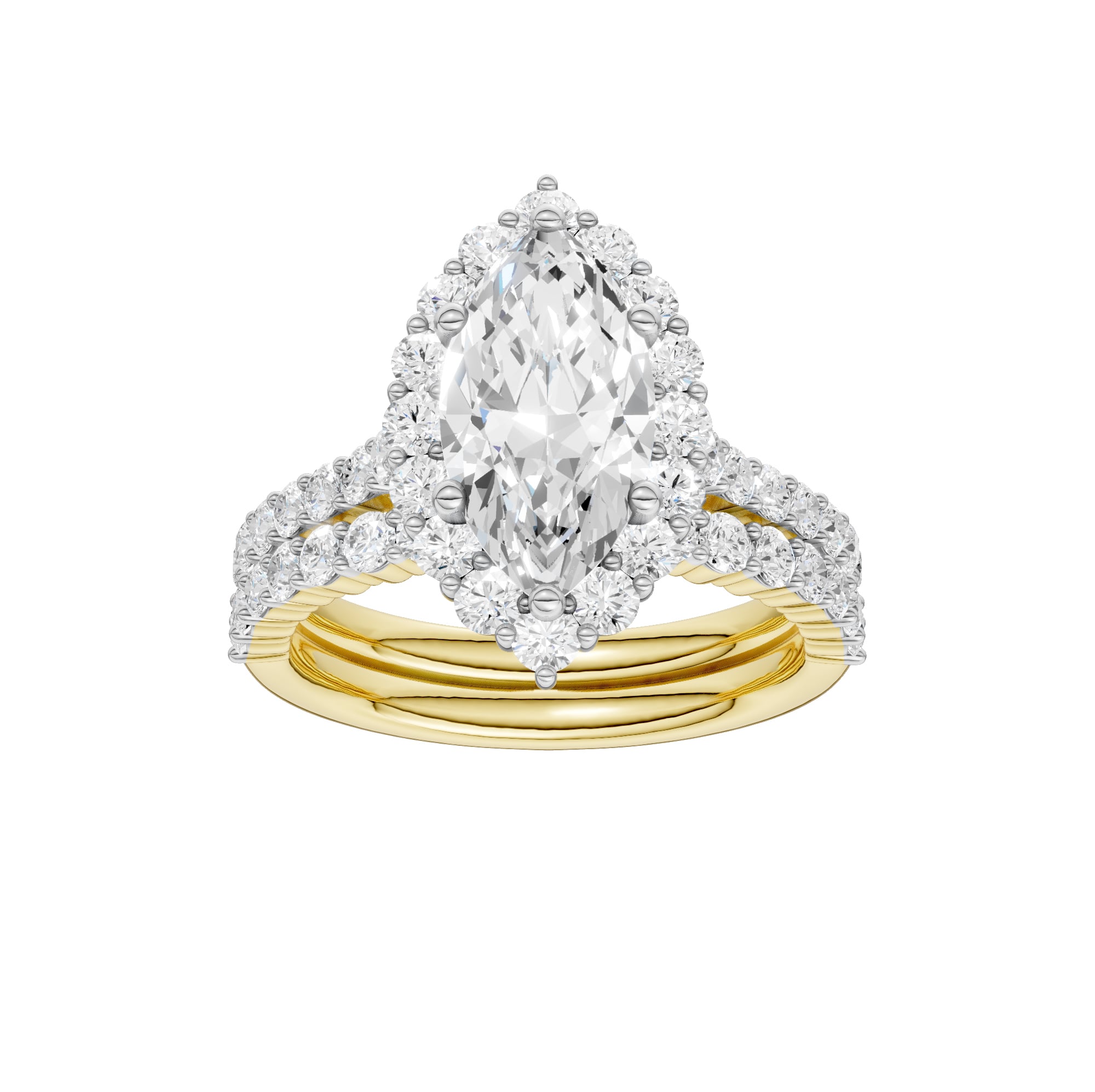 14K 3.00CT DIAMOND BRIDAL SET