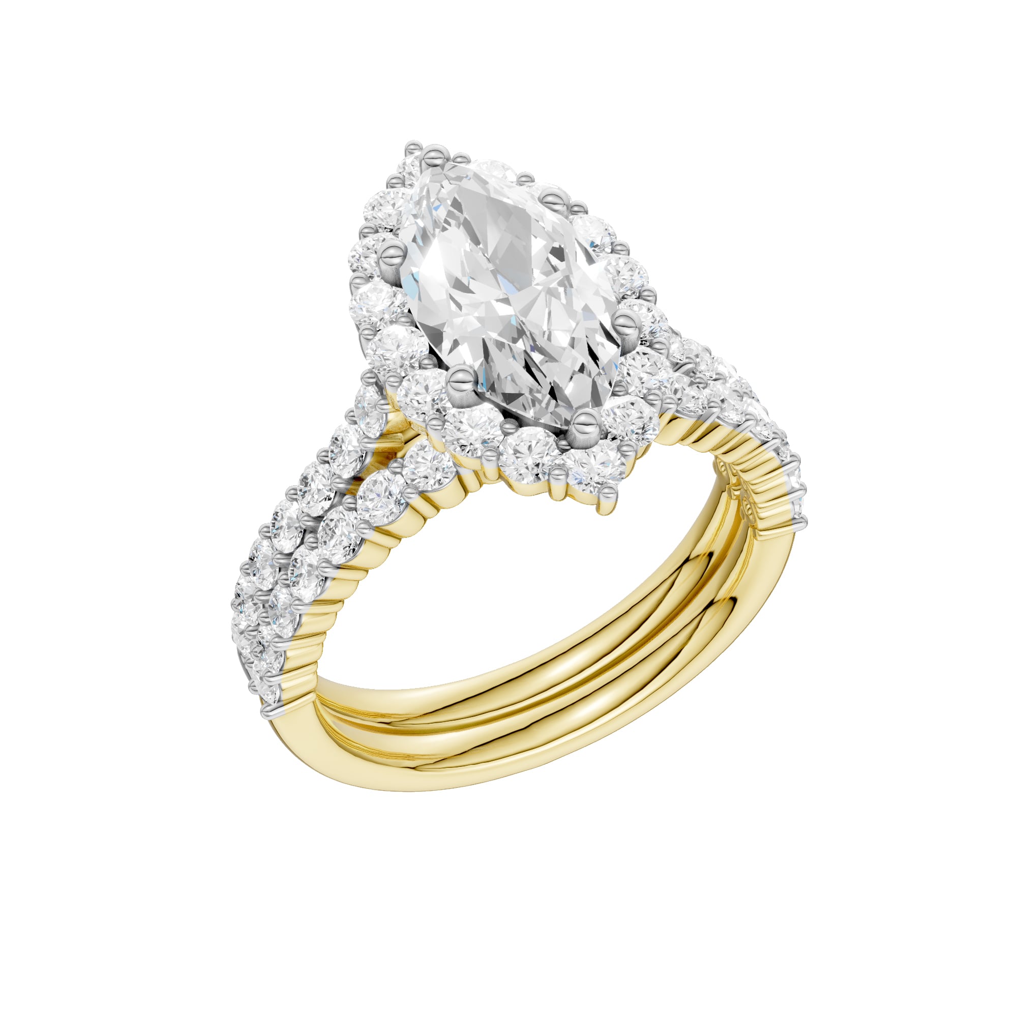 14K 3.00CT DIAMOND BRIDAL SET