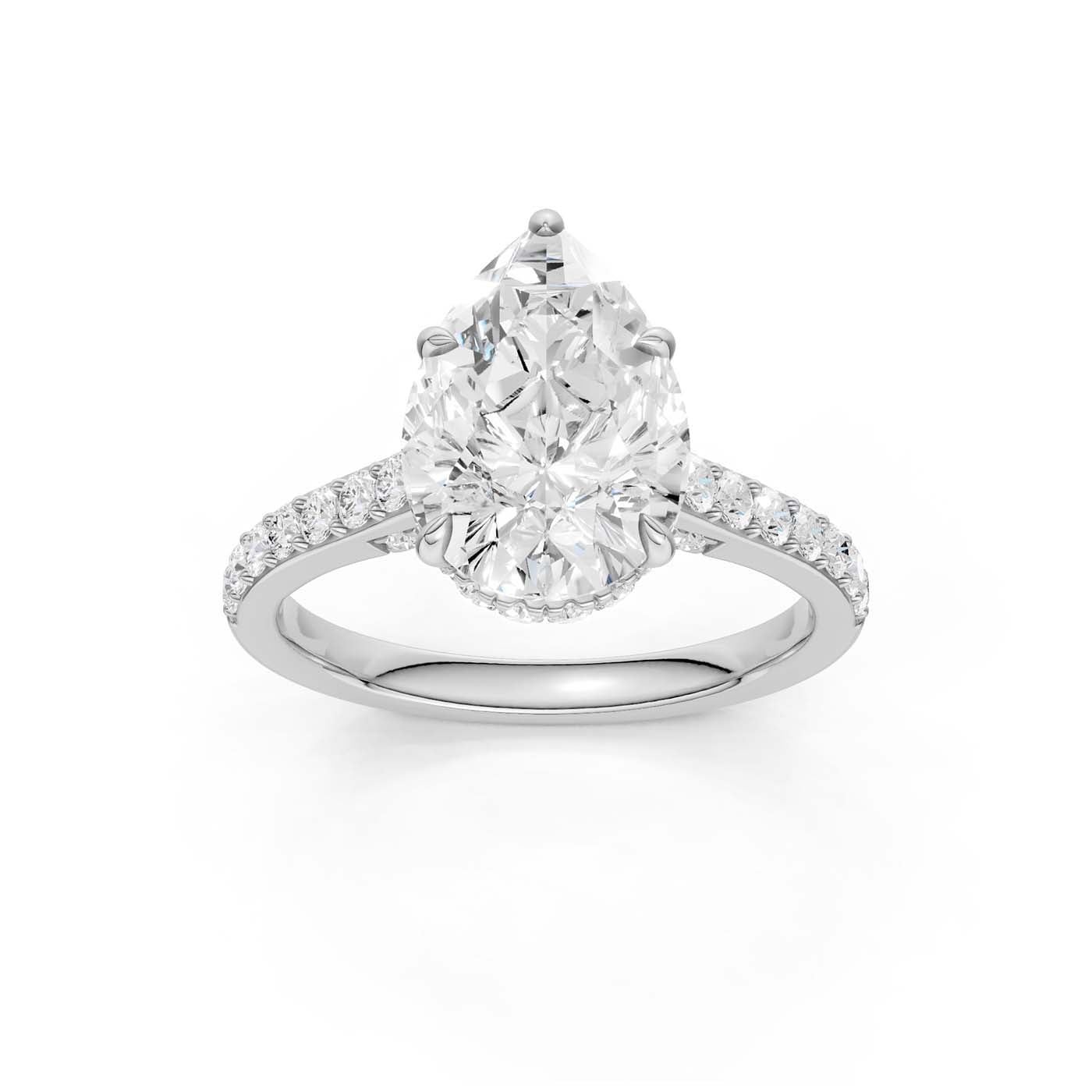 14K 3.50CT Lab Grown Diamond Engagement Ring
