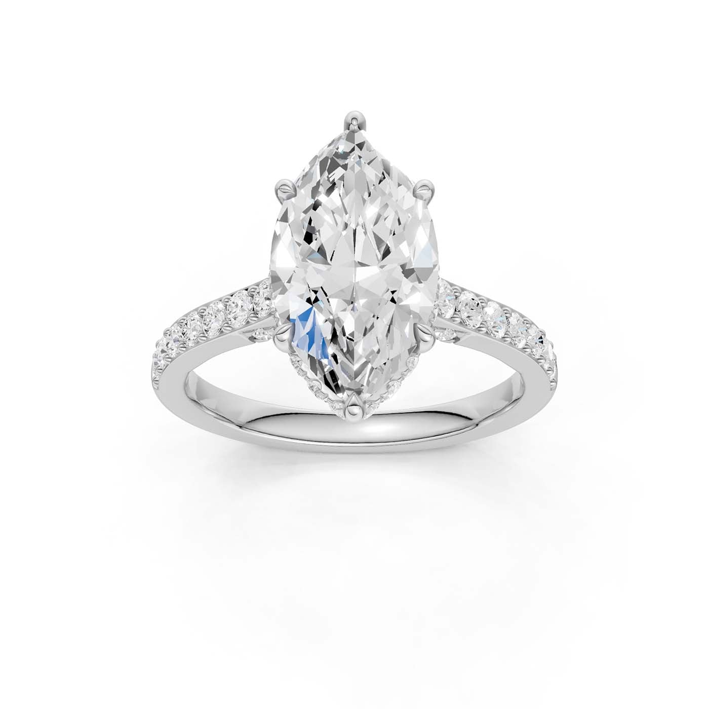 14K 3.50CT Lab Grown Diamond Engagement Ring