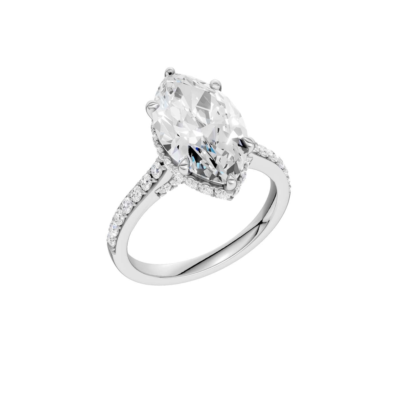 14K 4.50CT Lab Grown Diamond Engagement Ring