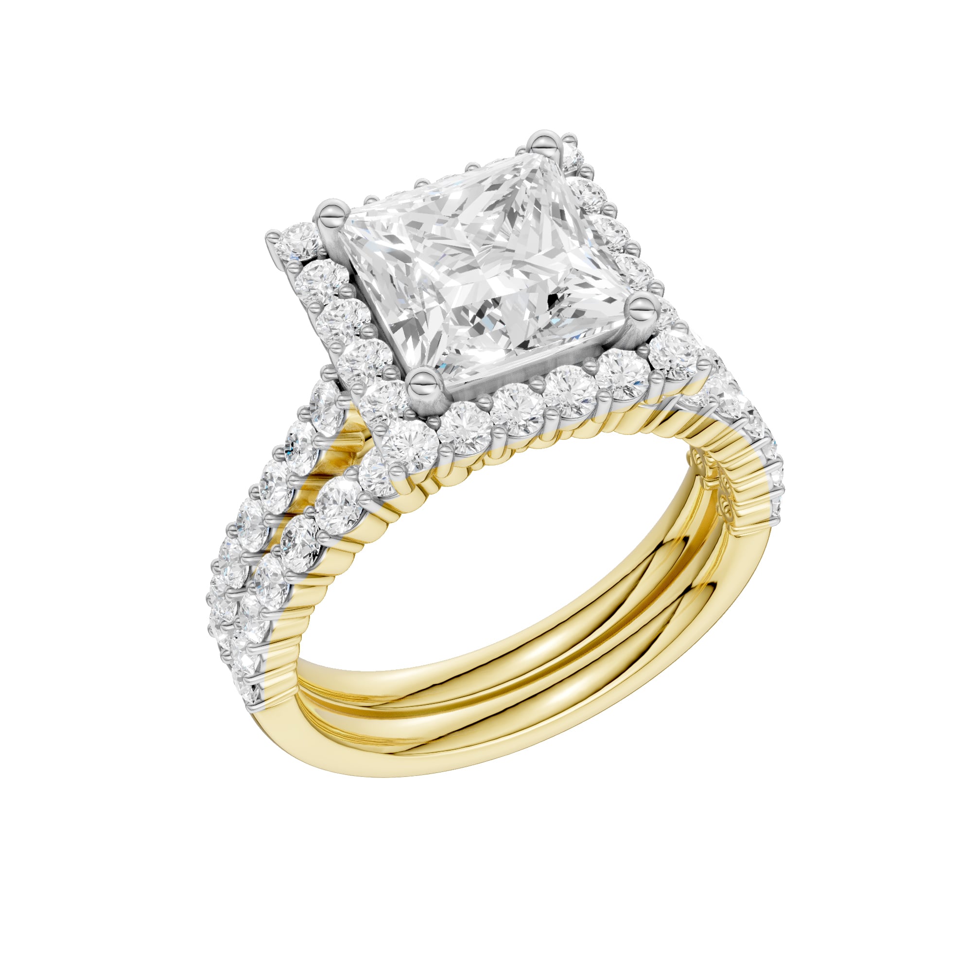 14K 4.00CT DIAMOND BRIDAL SET