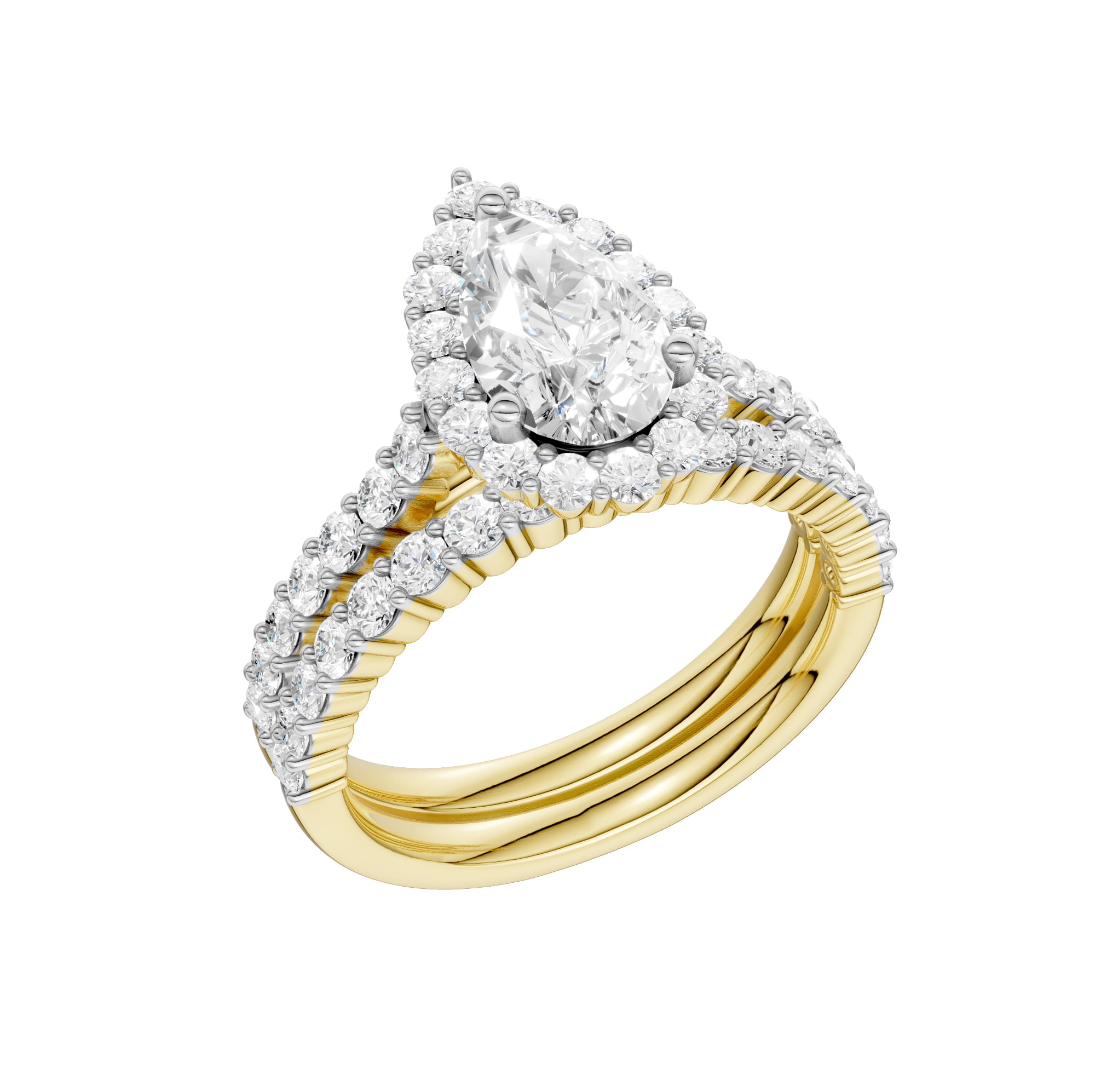 14K 2.00CT DIAMOND BRIDAL SET