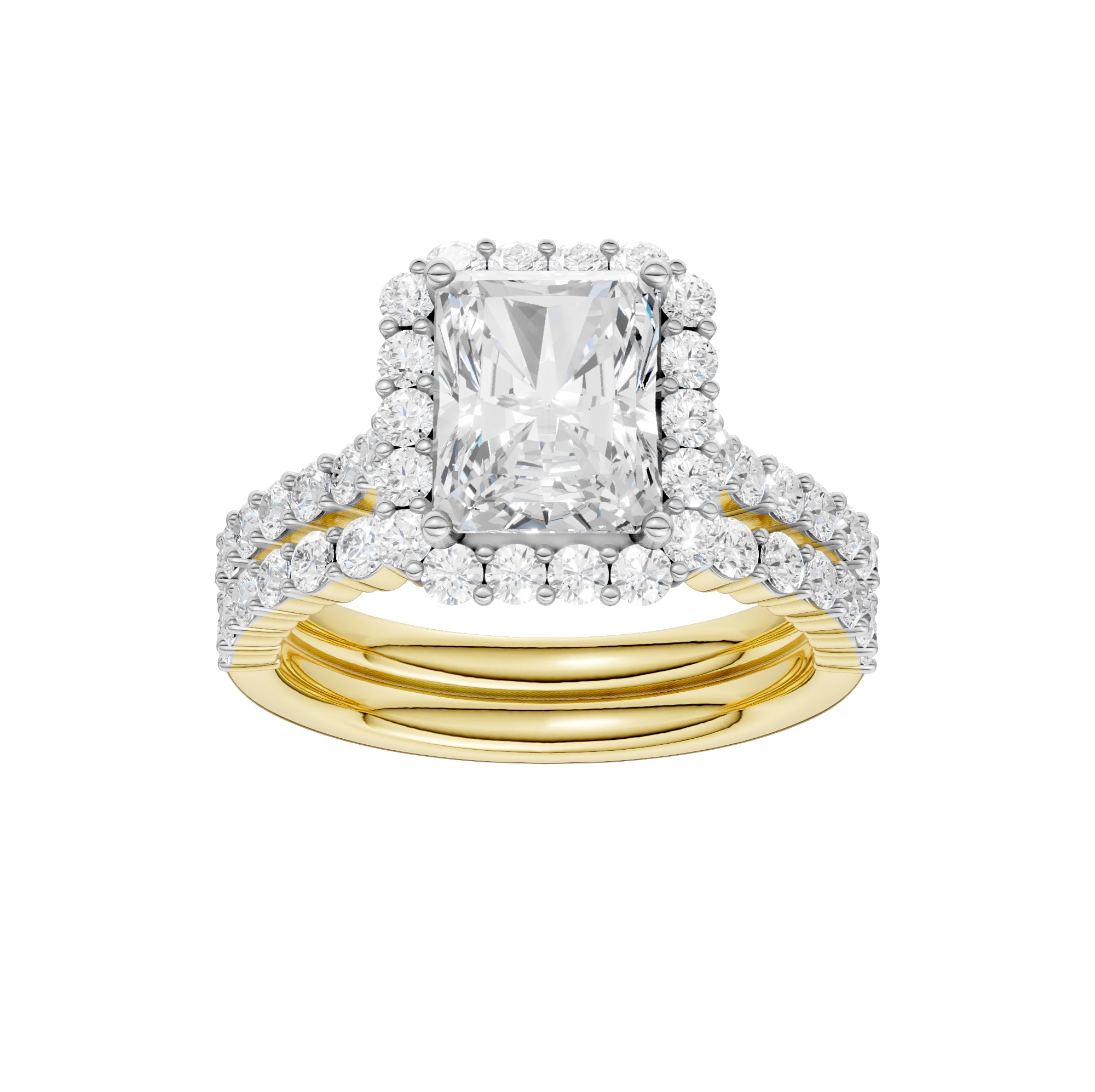14K 3.00CT DIAMOND BRIDAL SET