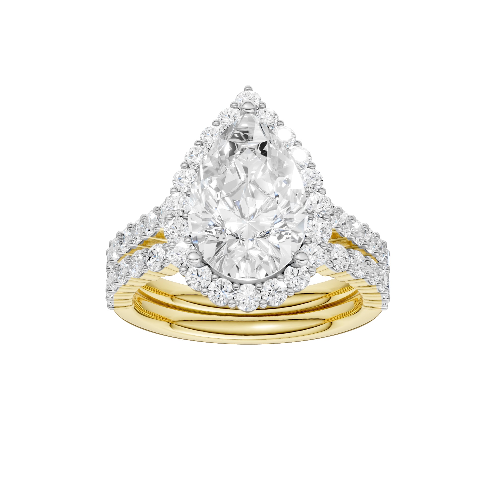14K 4.00CT DIAMOND BRIDAL SET
