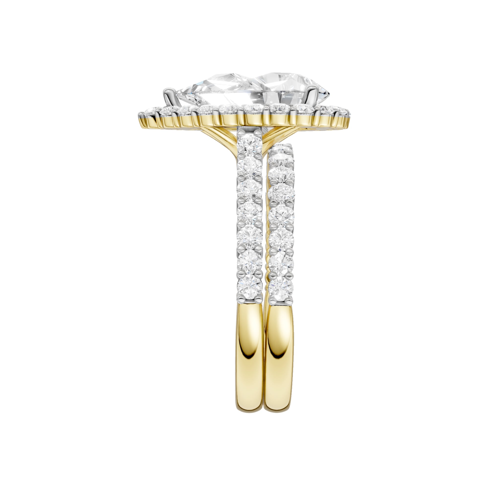 14K 4.00CT DIAMOND BRIDAL SET