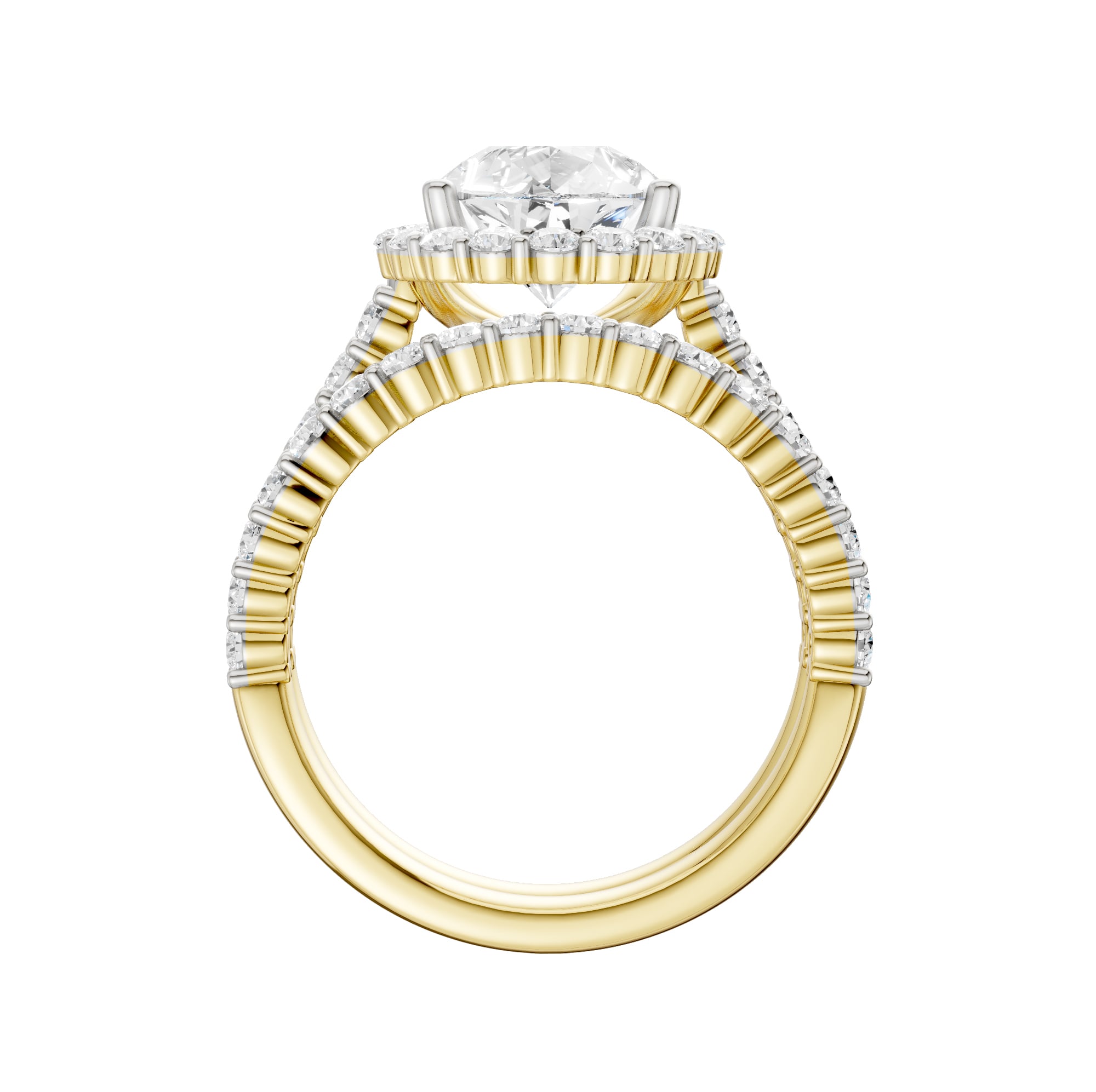14K 4.00CT DIAMOND BRIDAL SET
