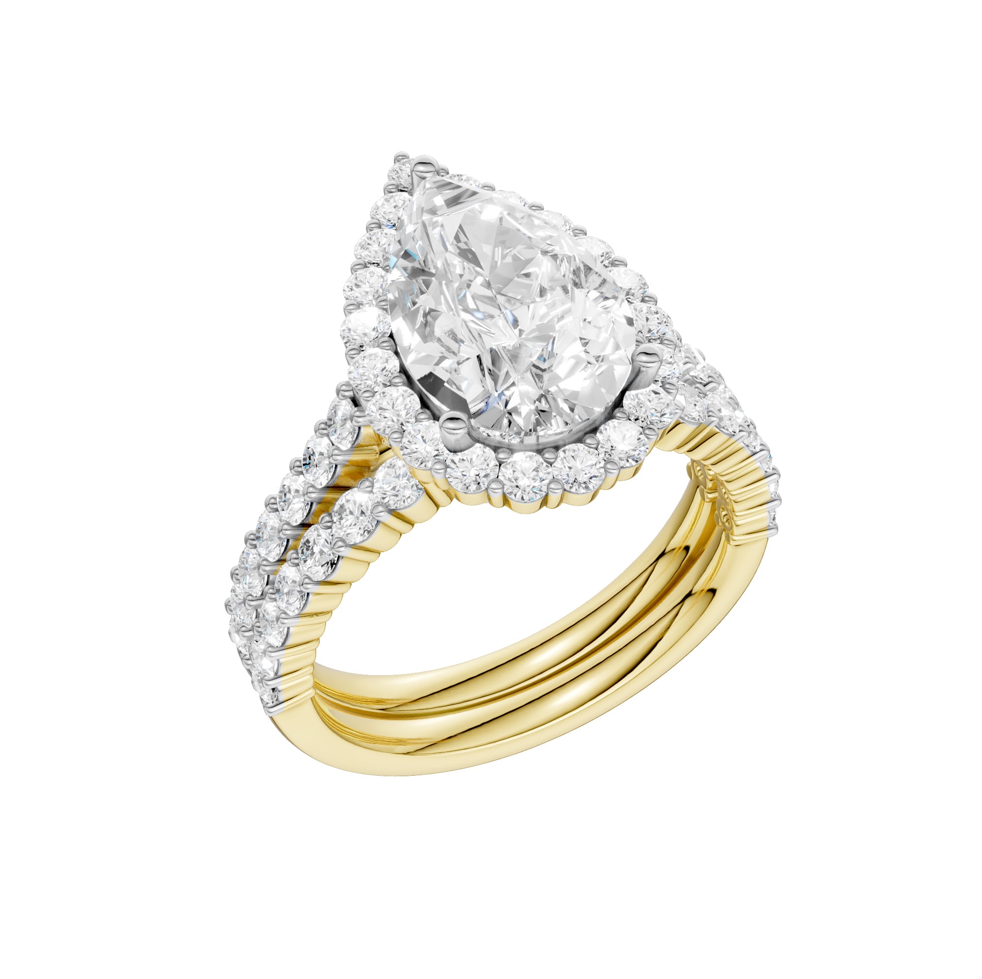 14K 4.00CT DIAMOND BRIDAL SET