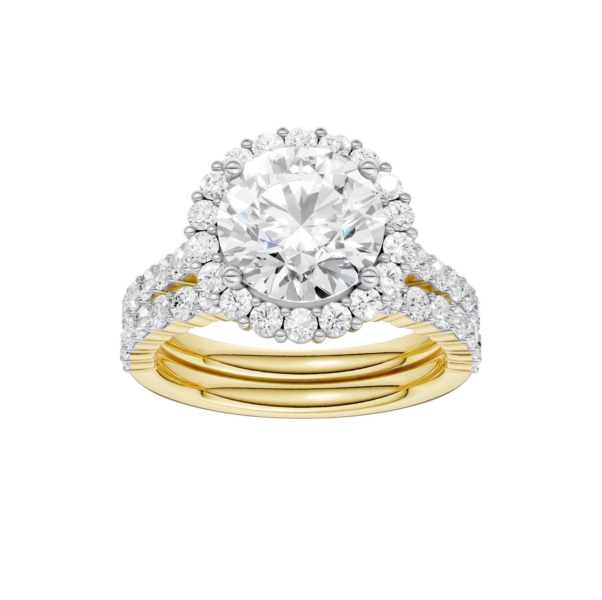 14K 4.00CT DIAMOND BRIDAL SET
