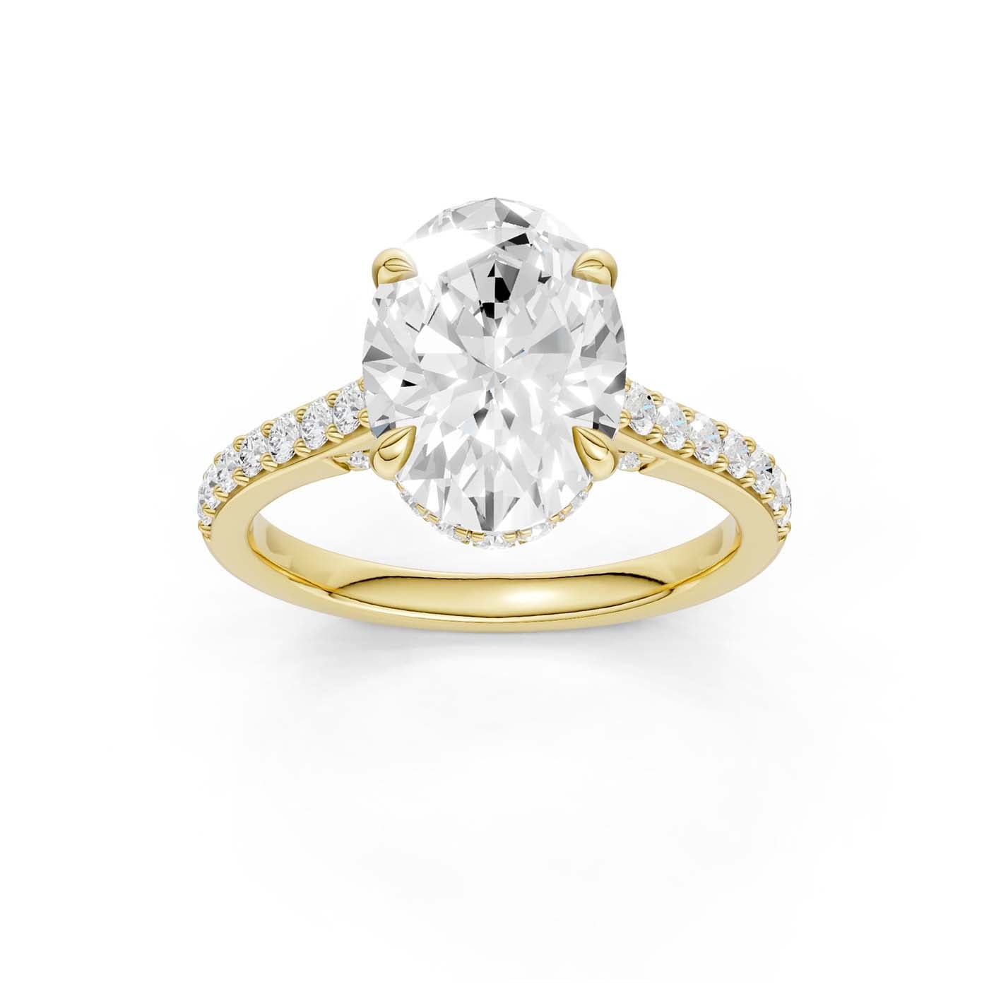 14K 3.50CT Lab Grown Diamond Engagement Ring