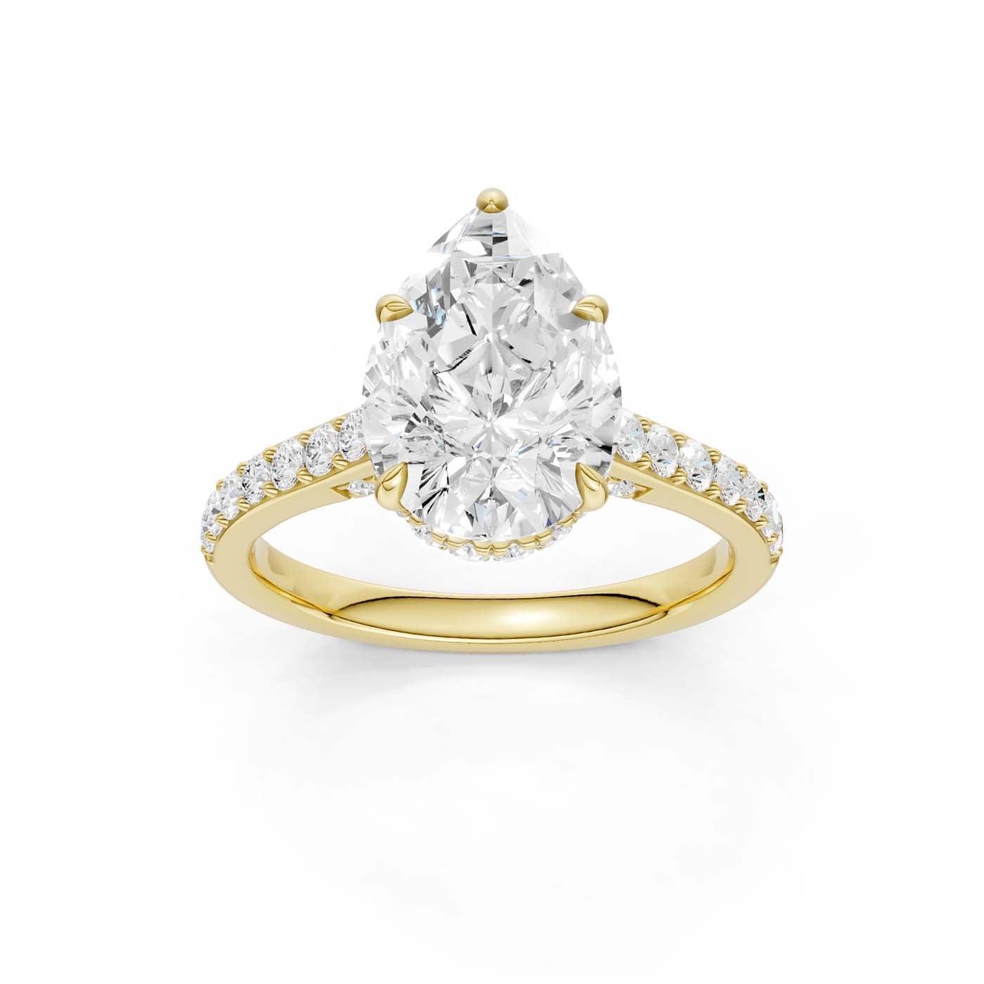14K 3.50CT Lab Grown Diamond Engagement Ring