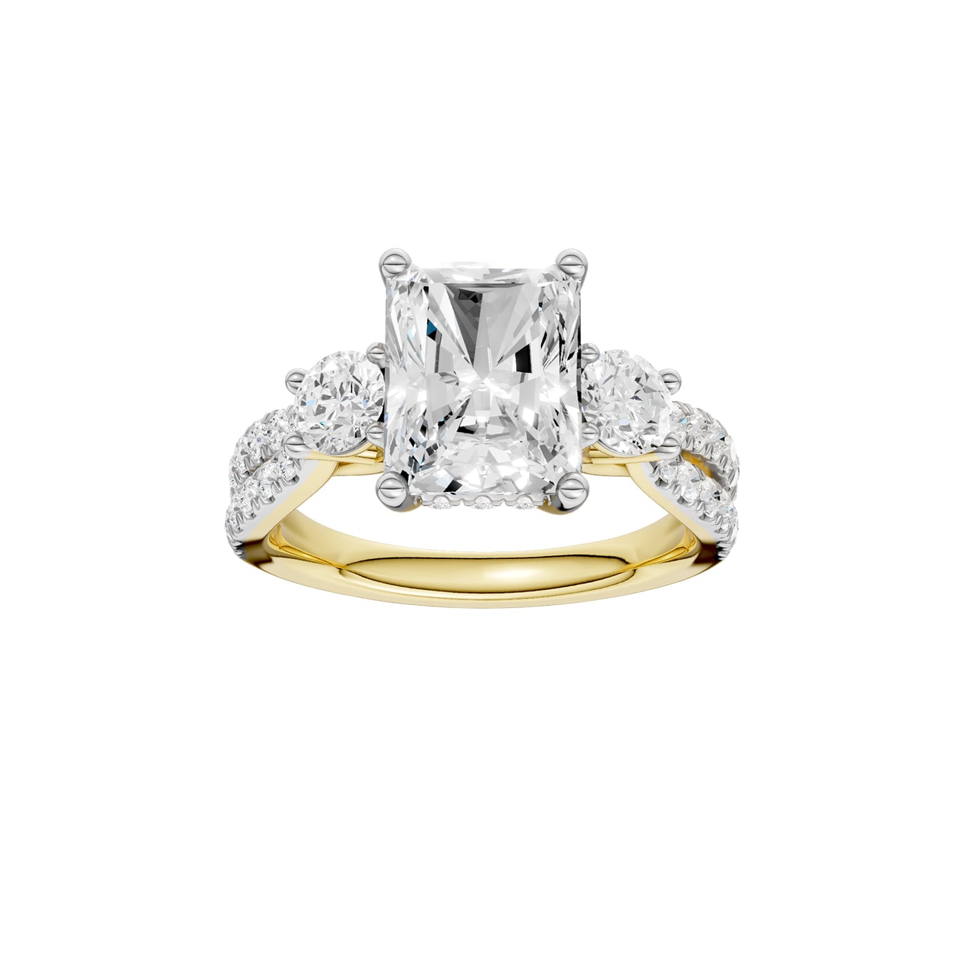 14K 4.00CT Lab Grown Diamond Engagement Ring