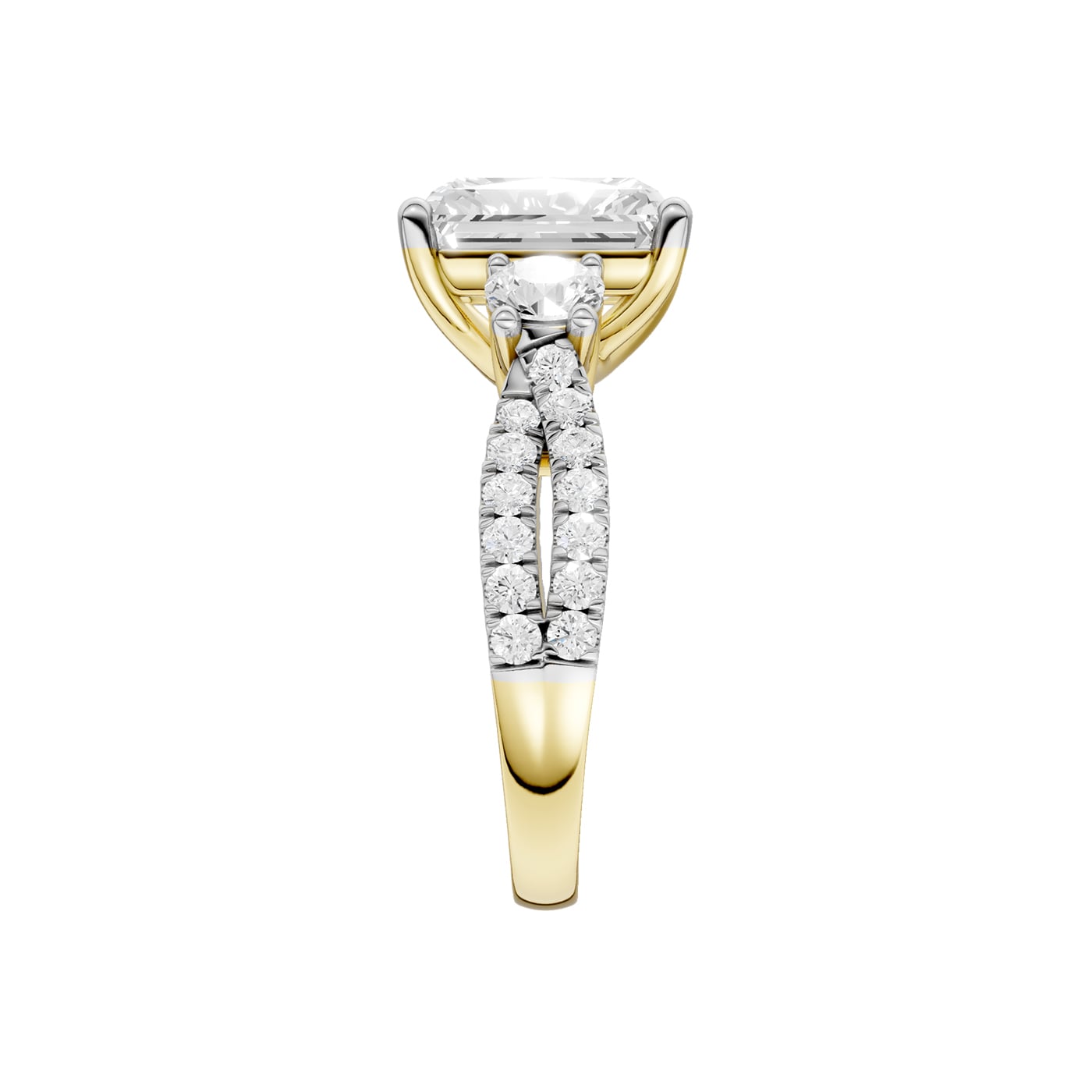 14K 4.00CT Lab Grown Diamond Engagement Ring