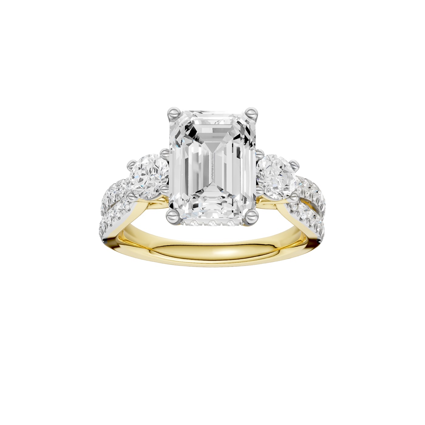 14K 4.00CT Lab Grown Diamond Engagement Ring