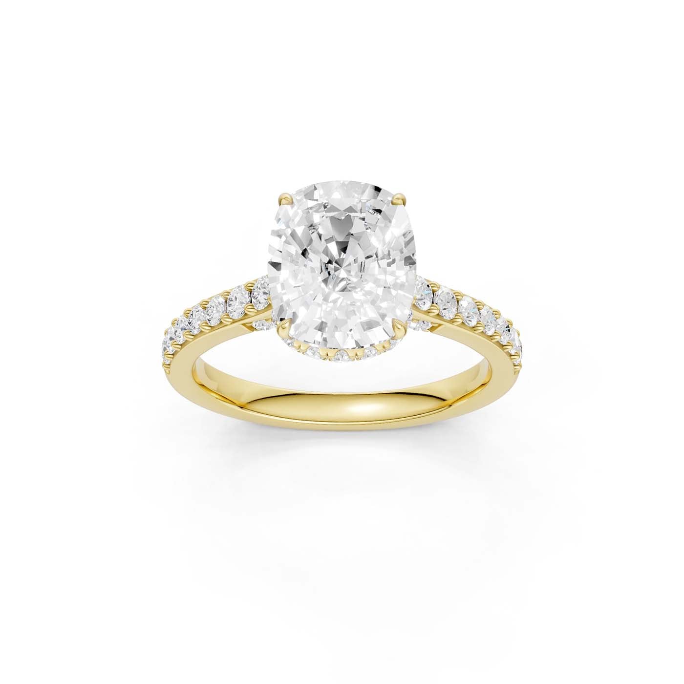 14K 3.50CT Lab Grown Diamond Engagement Ring