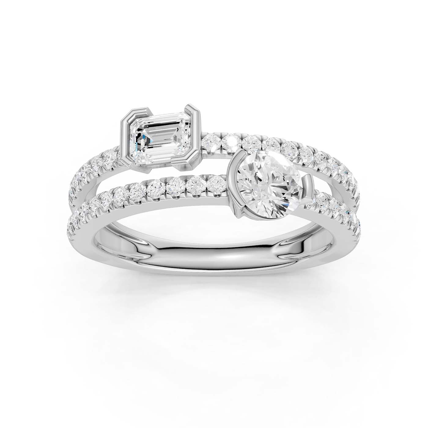 14K 1.00CT Lab Grown Diamond Fancy Ring