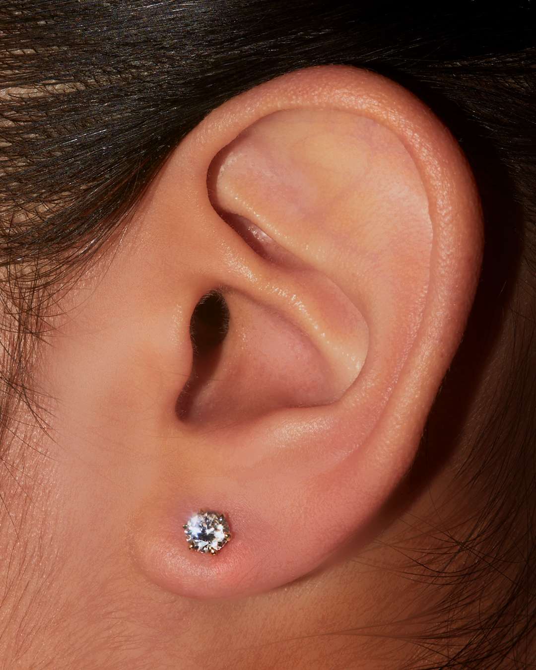 14k Gold Customizable Diamond Six Prong Stud Earrings