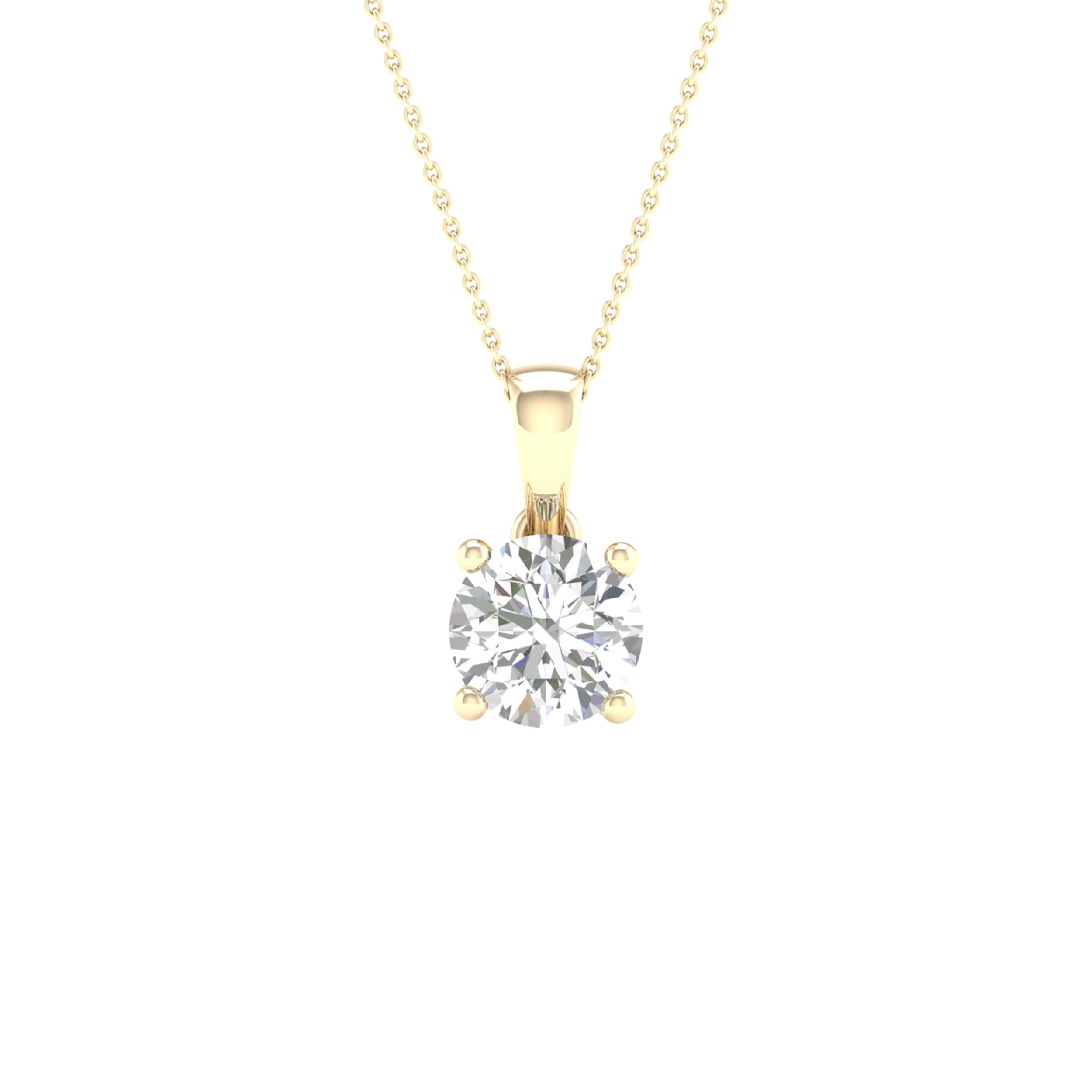14K 0.50CT Certified Lab Grown Diamond Pendant ( IGI Certified )