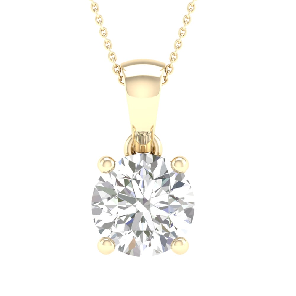 14K 2.00CT Certified Lab Grown Diamond Pendant