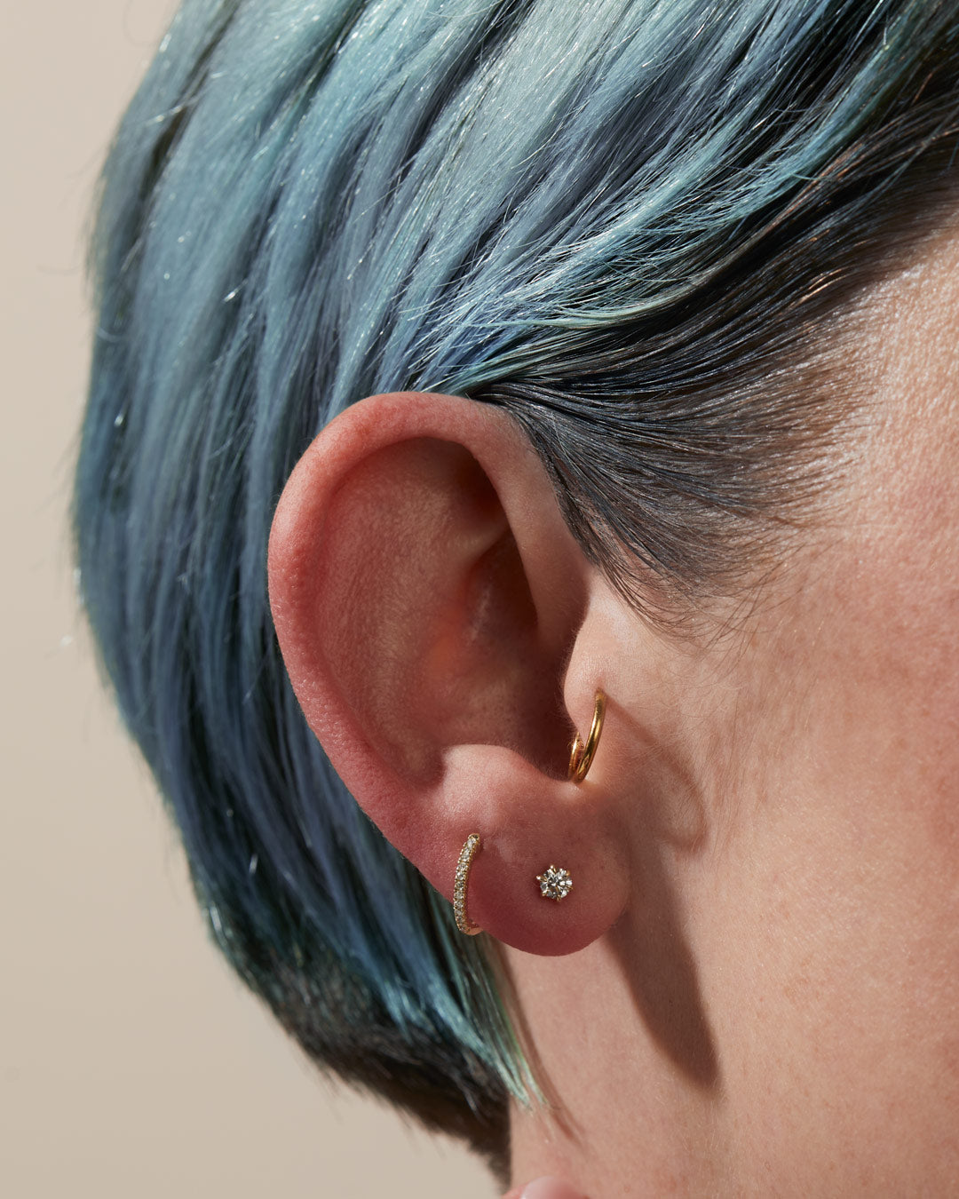 14k Gold Customizable Diamond Six Prong Stud Earrings