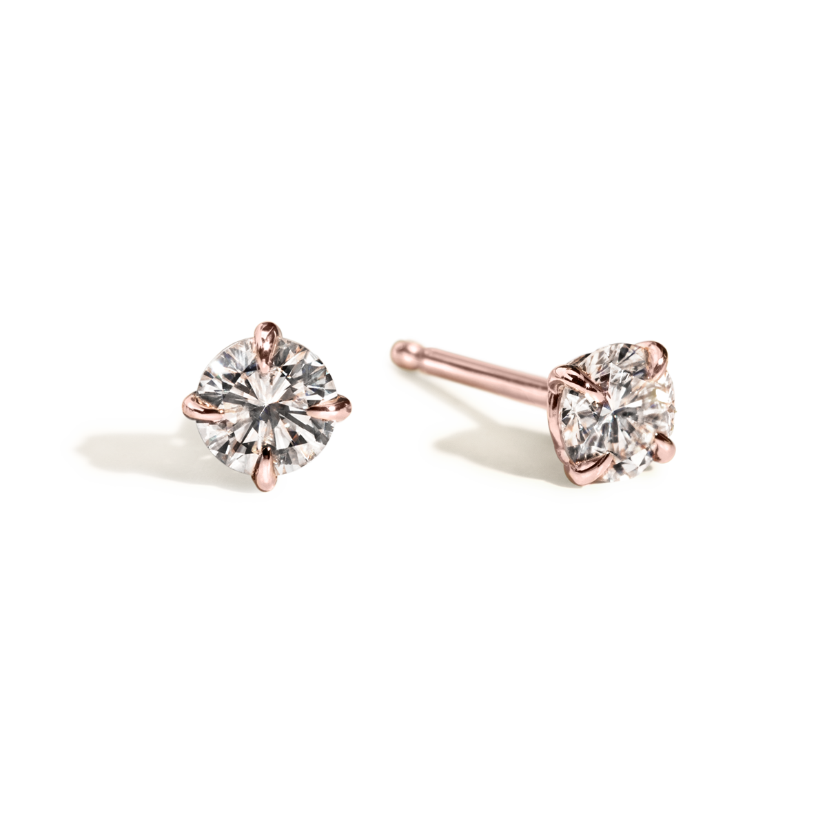 14k Gold Customizable Diamond Stud Earrings