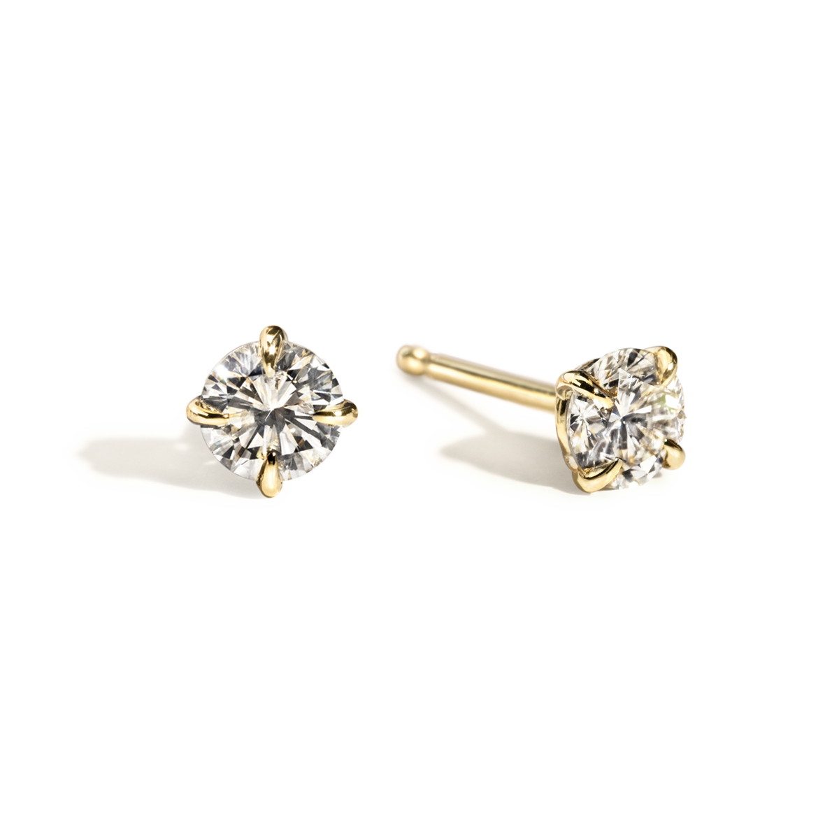14k Gold Customizable Diamond Stud Earrings