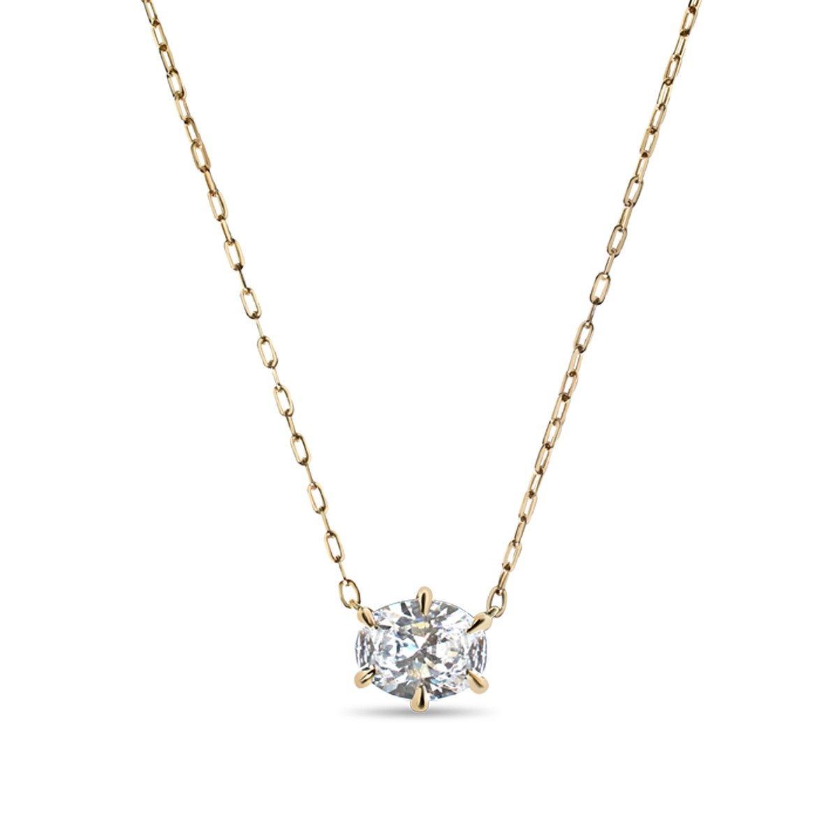 Oval Diamond Pendant