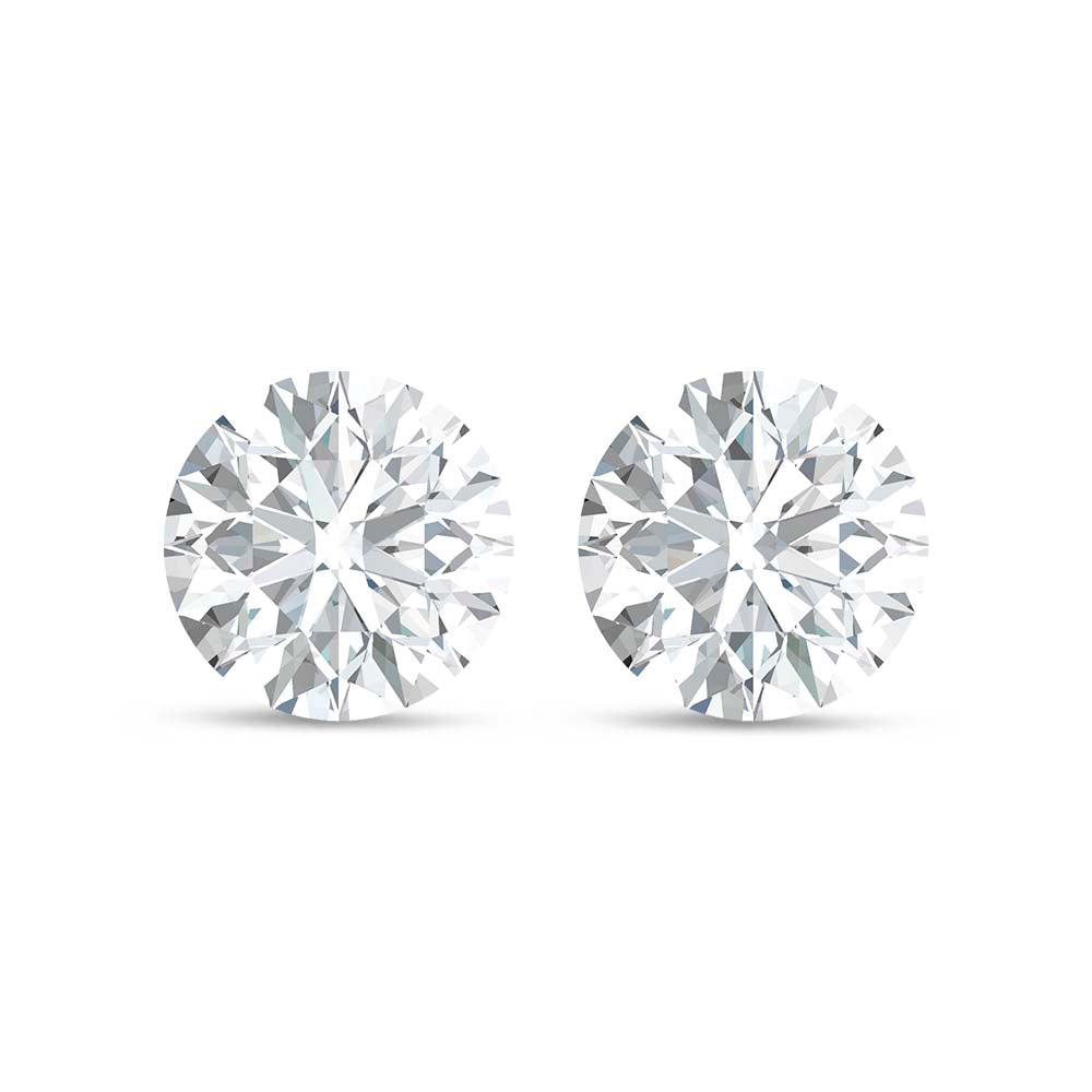 14K White Gold Lab Grown Diamond 3 ctw Float Invisible Stud Earrings