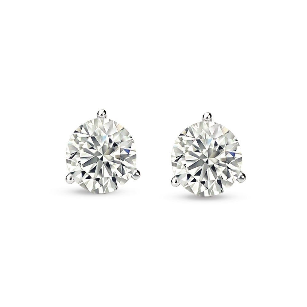 14K White Gold Lab Grown Diamond Martini Stud Earrings 0.5 CTW