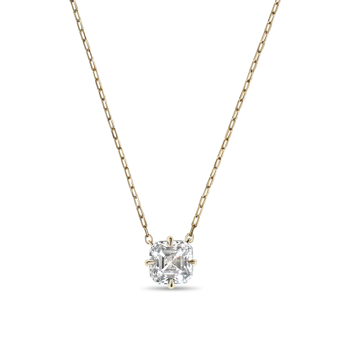 Asscher Diamond Pendant