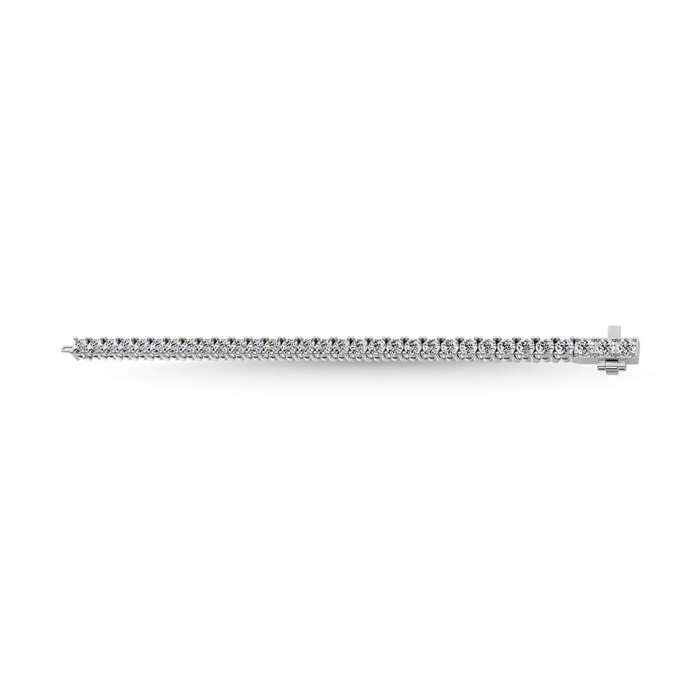 10K White Gold Lab Grown Diamond 5 Ct.Tw. Illusion Tennis Bracelet (11CT Look)