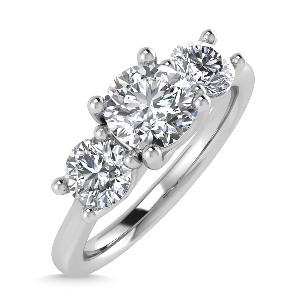 10K White Gold Lab Grown Diamond 1 Ct.Tw. Engagement Ring