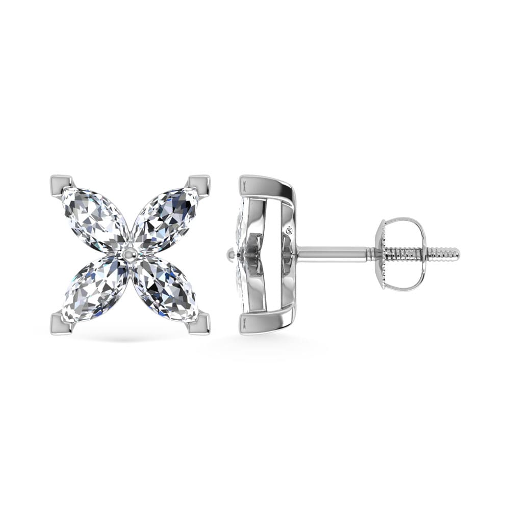 14K White Gold Lab Grown Diamond 1 5/8 Ct.Tw. Fashion Earrings