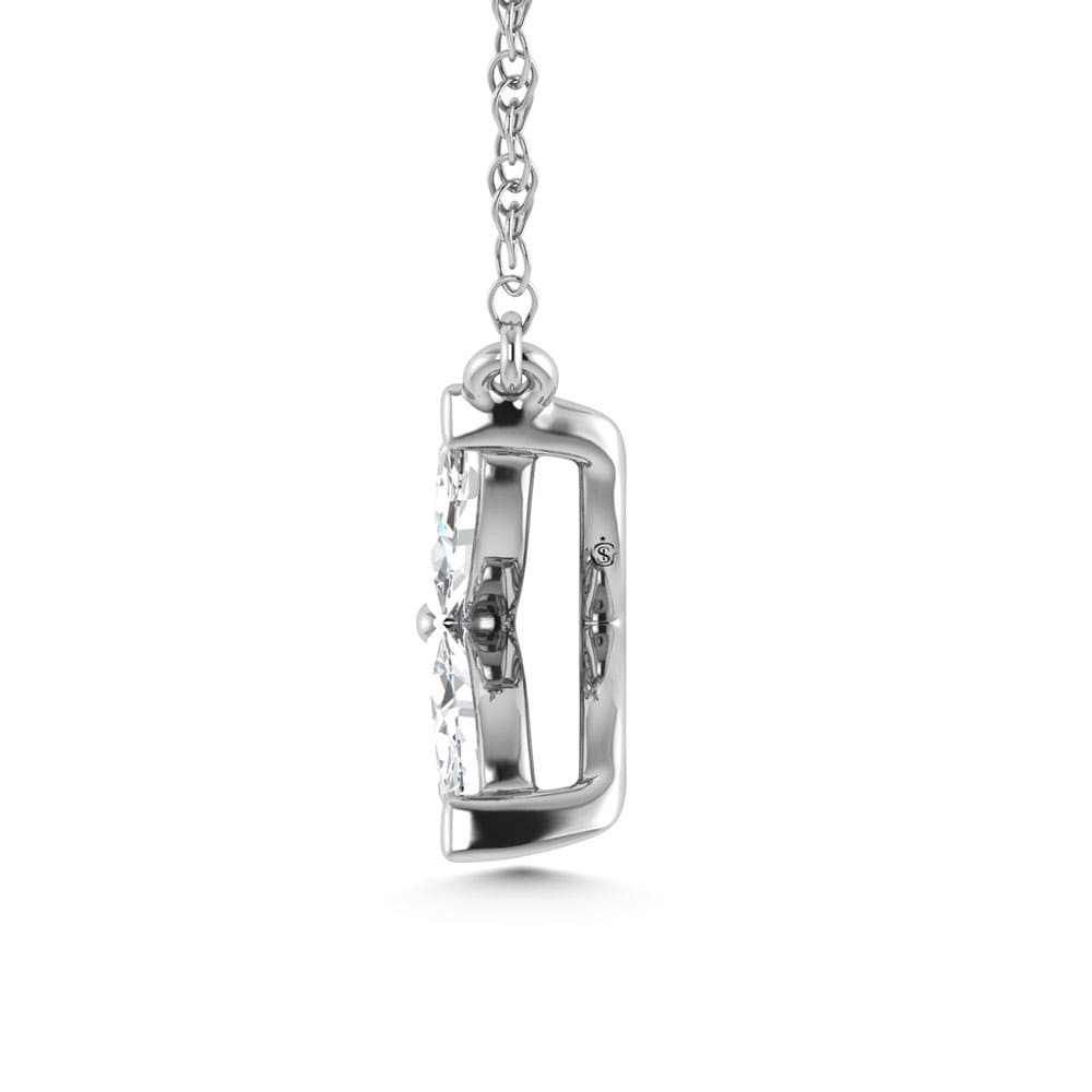14K White Gold Lab Grown Diamond 1 Ct.Tw. Fashion Necklace