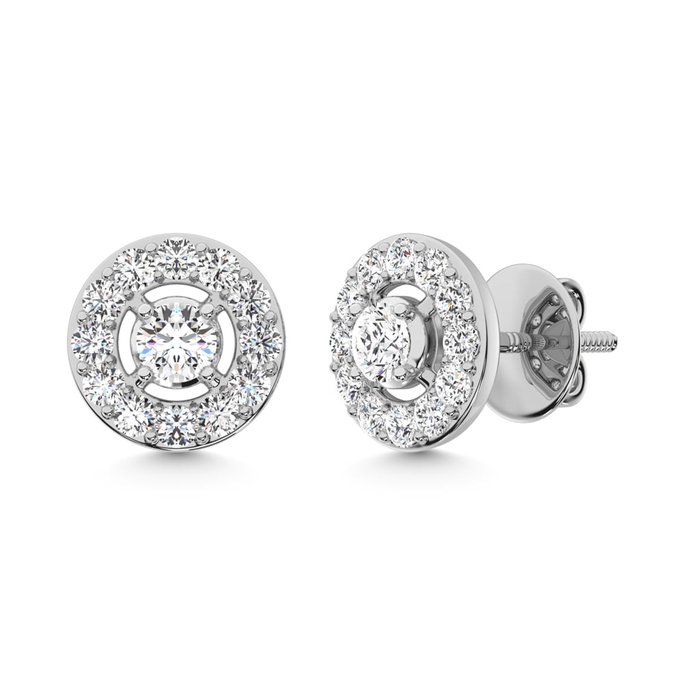 10K White Gold Lab Grown Diamond 1/3 Ct.Tw. Fashion Earrings