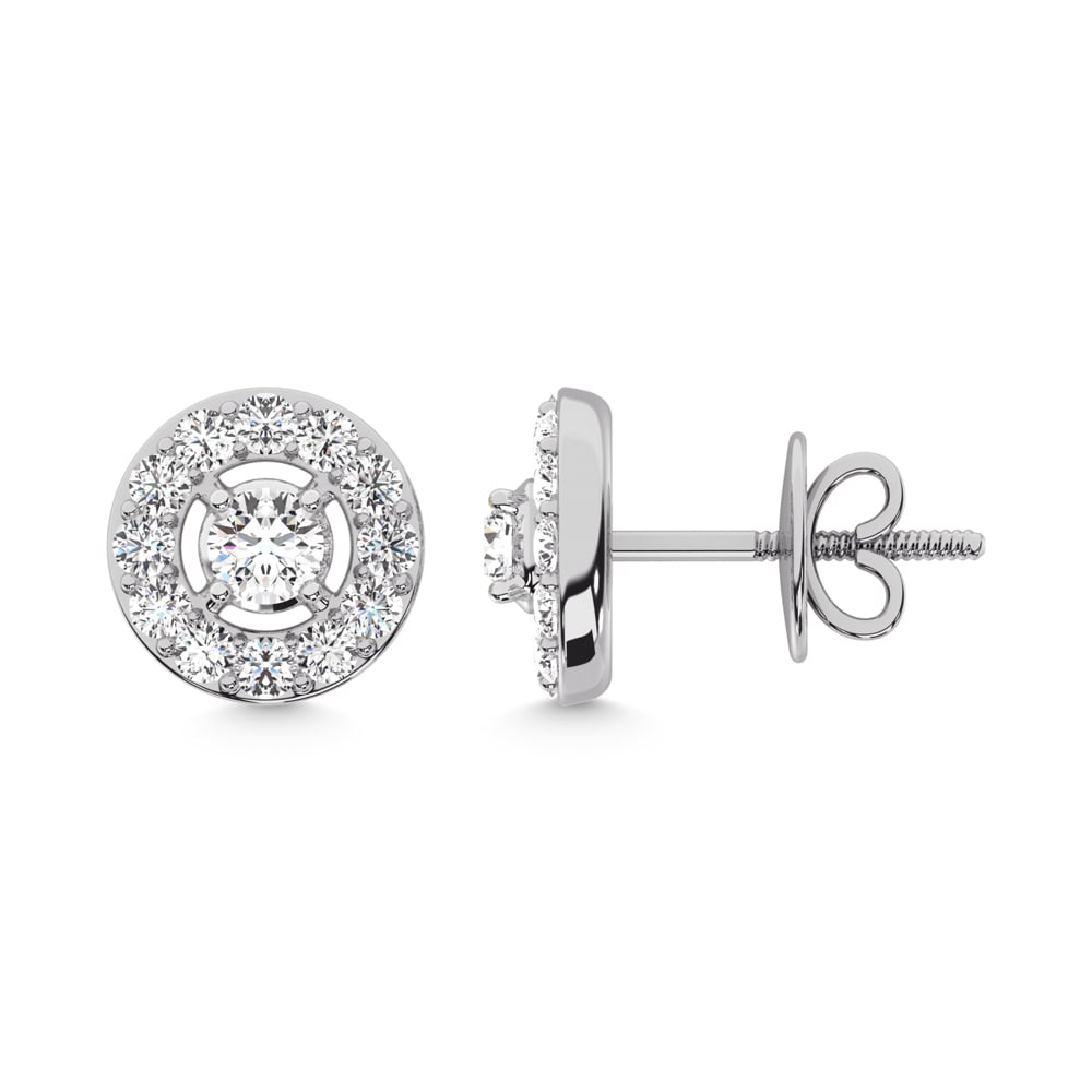 10K White Gold Lab Grown Diamond 1/3 Ct.Tw. Fashion Earrings