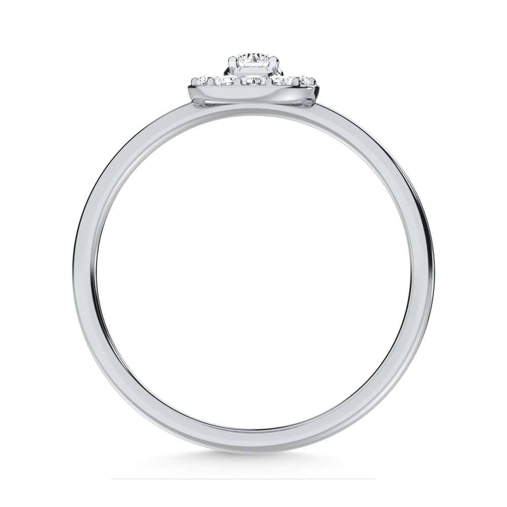 10K White Gold Lab Grown Diamond 1/5 Ct.Tw. Fashion Ring