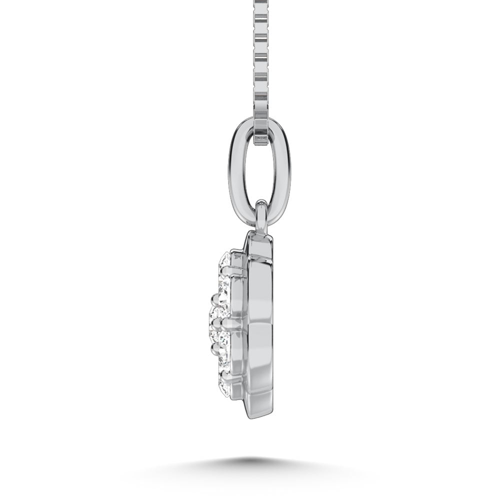 10K White Gold Lab Grown Diamond 1/5 Ct.Tw. Fashion Pendant