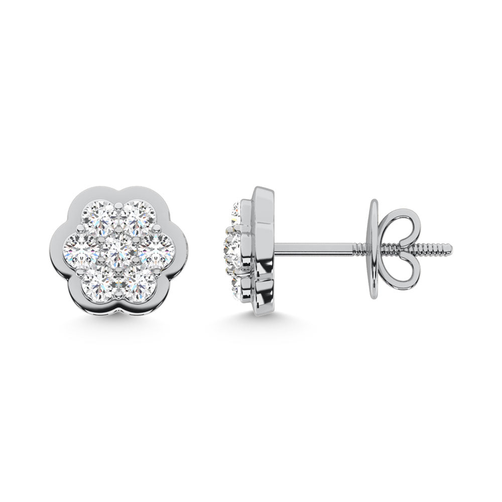 10K White Gold Lab Grown Diamond 1/3 Ct.Tw. Fashion Earrings