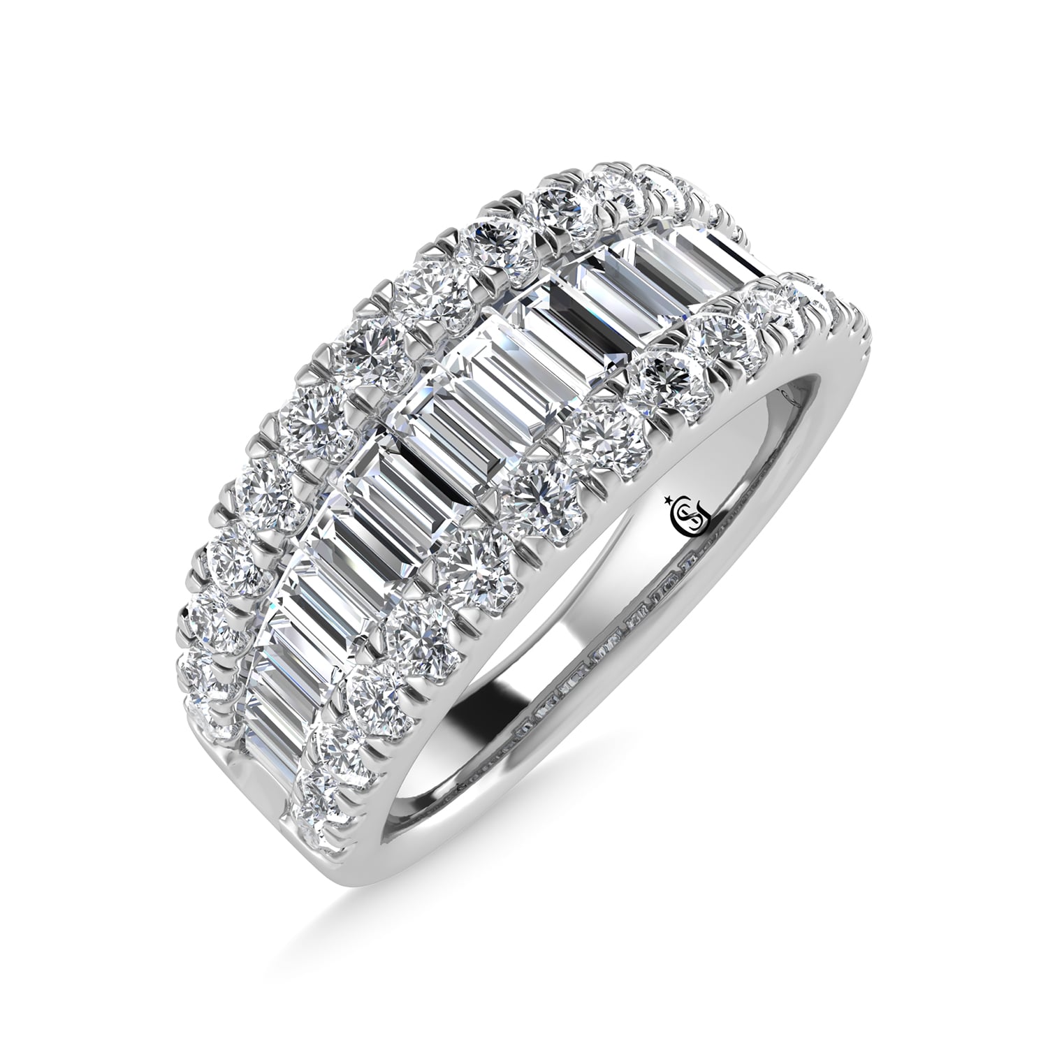 14K White Gold Lab Grown Diamond 1 1/2 Ct.Tw. Wedding Band