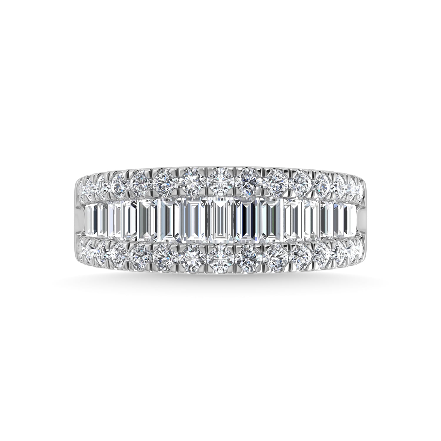 14K White Gold Lab Grown Diamond 2 Ct.Tw. Wedding Band