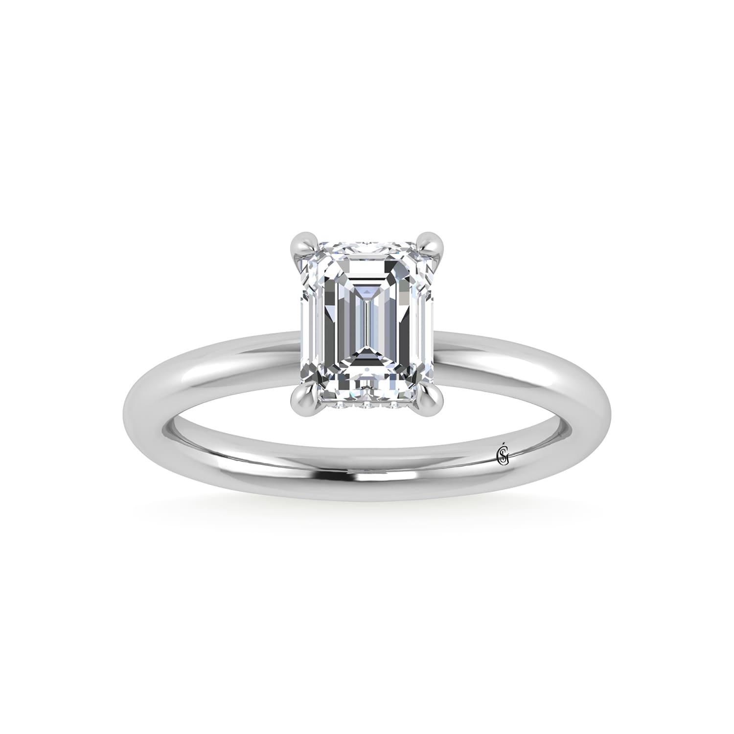 14K White Gold Lab Grown Diamond 1 1/2 Ct.Tw. Radiant Shape Engagement Ring (IGI Certified Center 1 1/2ct)