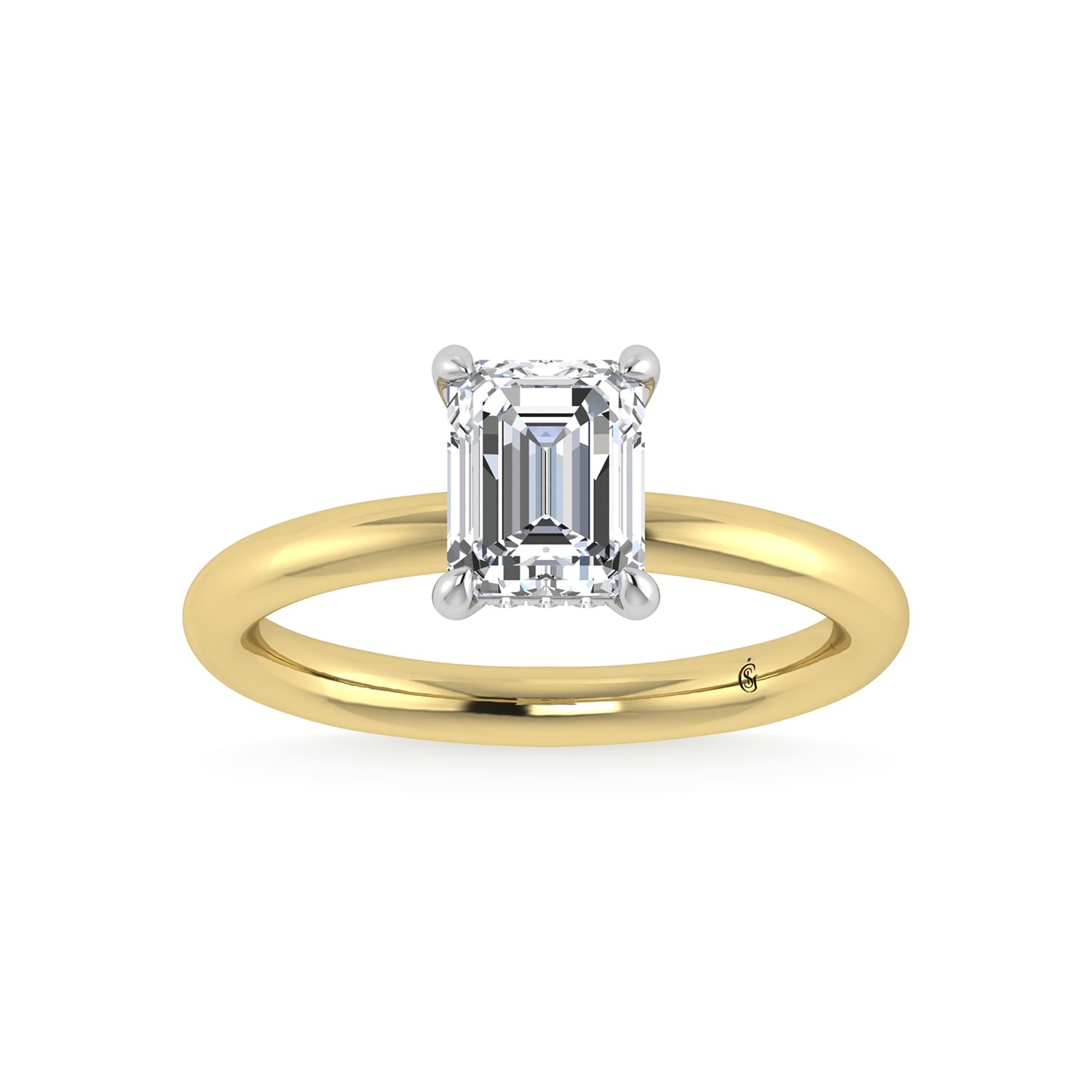 14K White Gold Lab Grown Diamond 1 1/2 Ct.Tw. Radiant Shape IGI Certified Engagement Ring (Center 1.5ct)