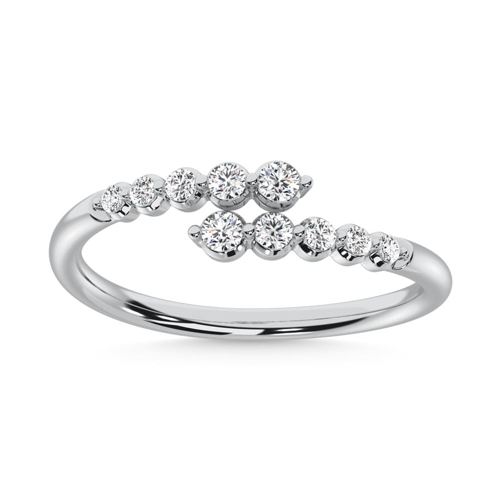 10K White Gold Lab Grown Diamond 1/5 Ct.Tw. Fashion Ring