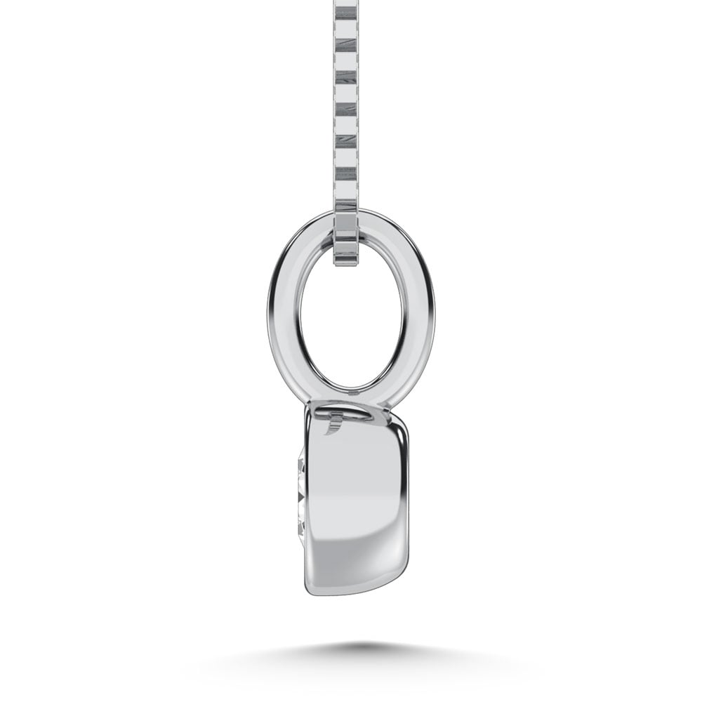 10K White Gold Lab Grown Diamond 1/6 Ct.Tw. Solitaire Pendants
