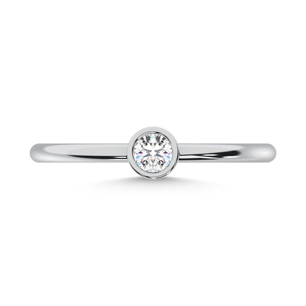 10K White Gold Lab Grown Diamond 1/6 Ct.Tw. Solitaire Ring