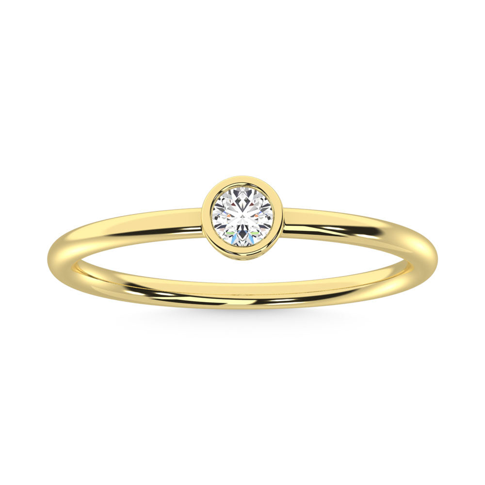 10K Yellow Gold Lab Grown Diamond 1/6 Ct.Tw. Fashion Ring