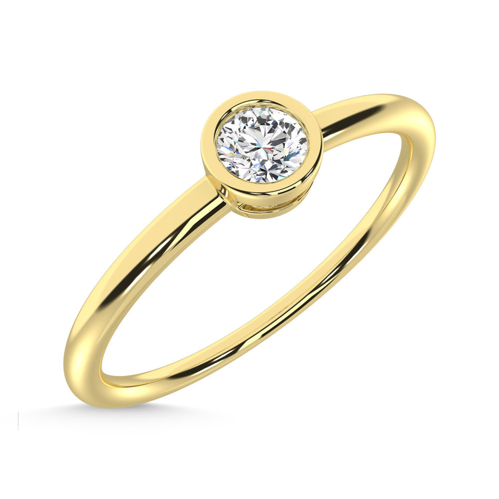 10K Yellow Gold Lab Grown Diamond 1/6 Ct.Tw. Solitaire Ring